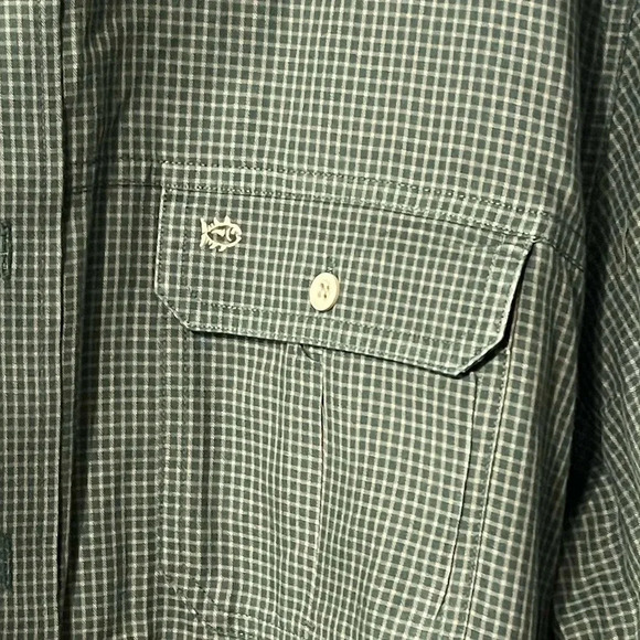 Southern Tide Button Down Shirt Men's Sz LG Green Plaid Classic Fit Work Wear. - Picture 3 of 5